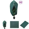 The Living Store Fiberdukar med blixtlås 2 st 70 g/m² 3,14x2,5 m - Tillbehör för trädgårdsskötsel