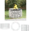 Hot The Living Store Gabion för eldstad Ø 100 cm galvaniserat järn - Öppna spisar Öppna Spisar