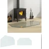 Outlet The Living Store Glasskiva för öppen spis sexkantig 100x50 cm - Glas Tillbehör Till Vedeldade Kaminer & Öppna Spisar