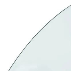 The Living Store Glasskiva för öppen spis halvrund 1200x500 mm - Glas