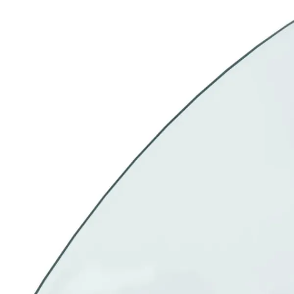 The Living Store Glasskiva för öppen spis halvrund 1200x500 mm - Glas