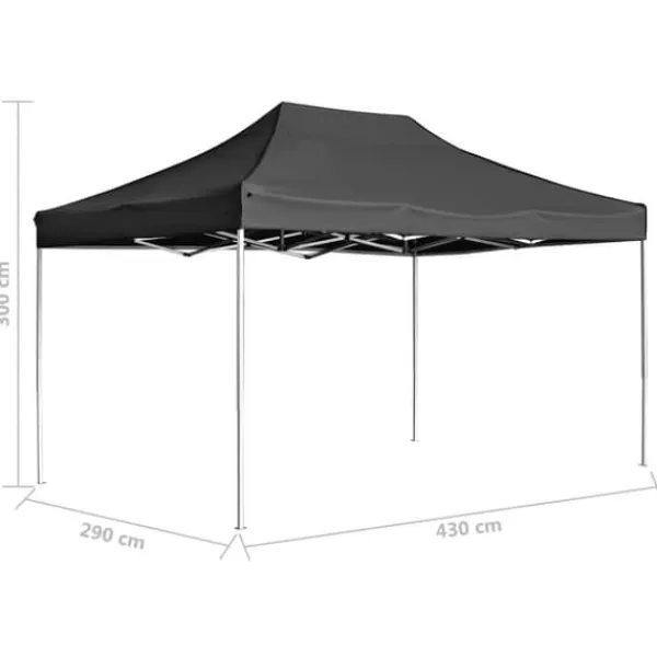 Sale The Living Store Hopfällbart partytält aluminium 4,5x3 m antracit - Partytält & paviljoner Tält & Lusthus