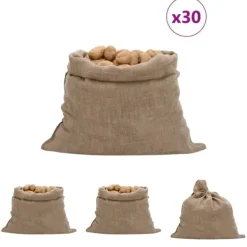 Outlet The Living Store Jutesäckar 30 st 100x110 cm 100% jute 220 gsm - Resväskor & väskor Trädgårdskorgar