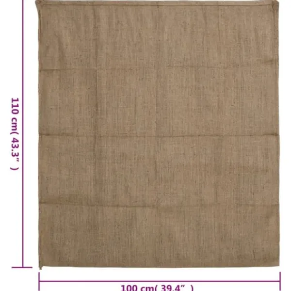 The Living Store Jutesäckar 5 st 100x110 cm 100% jute 340 gsm - Resväskor & väskor