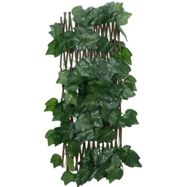 The Living Store Konstväxt druvblad spaljé expanderbar grön 190x60 cm - Staket