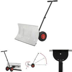 Sale The Living Store Manuell snöplog med hjul 100x44 cm - Snöskyfflar Snöborttagning