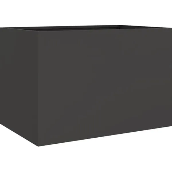 Hot The Living Store Odlingslåda svart 62x40x39 cm kallvalsat stål - Krukor & odlingslådor Krukor & Växtbehållare