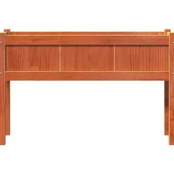 Online The Living Store Odlingslådor med ben vaxbrun 110x31x70 cm massiv furu - Krukor & odlingslådor Krukor & Växtbehållare