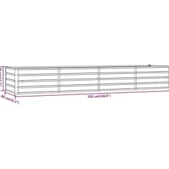 The Living Store Odlingslåda rostig 320x80x45 cm rosttrögt stål - Krukor & odlingslådor