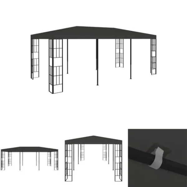 The Living Store Paviljong 3x6 m antracit - Partytält & paviljoner Tält & Lusthus