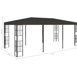 The Living Store Paviljong 3x6 m antracit - Partytält & paviljoner Tält & Lusthus
