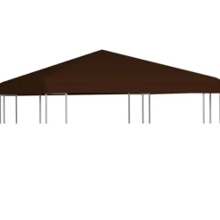 New The Living Store Paviljongtak 310 g/m² 3x3 m brun - Tak till partytält & lusthus Tält & Lusthus