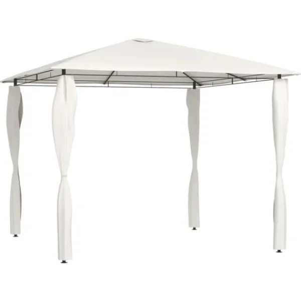 Best The Living Store Paviljong med stolpar 3x3x2,6 m gräddvit 160 g/m² - Partytält & paviljoner Tält & Lusthus