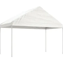 The Living Store Paviljong med tak vit 6,69x4,08x3,22 m polyeten - Partytält & paviljoner