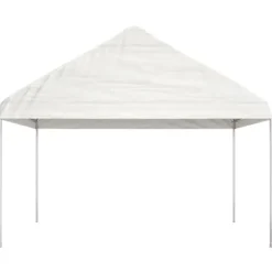 The Living Store Paviljong med tak vit 6,69x4,08x3,22 m polyeten - Partytält & paviljoner