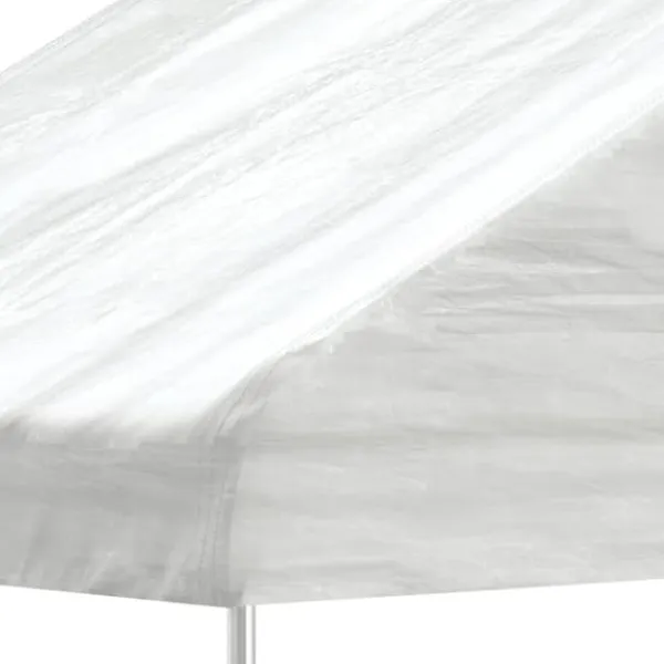 The Living Store Paviljong med tak vit 6,69x4,08x3,22 m polyeten - Partytält & paviljoner