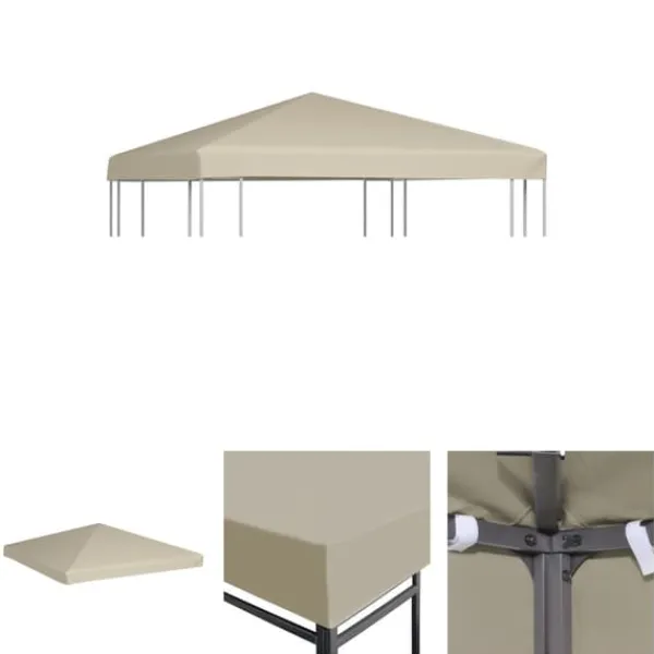 Hot The Living Store Paviljongtak 310 g/m² 3x3 m beige - Tak till partytält & lusthus Tält & Lusthus