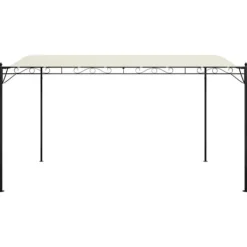 Discount The Living Store Paviljong gräddvit 4x3 m 180 g/m² tyg och stål - Partytält & paviljoner Valvbågar, Spaljéer, Bersåer & Pergolor