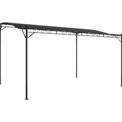 The Living Store Paviljong antracit 4x3 m 180 g/m² tyg och stål - Partytält & paviljoner