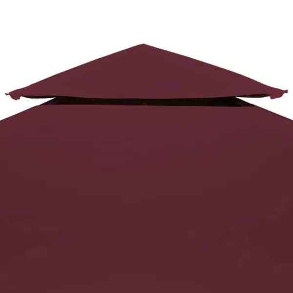 The Living Store Paviljongtak med ventilering 310 g/m² 4x3 m vinröd - Tak till partytält & lusthus