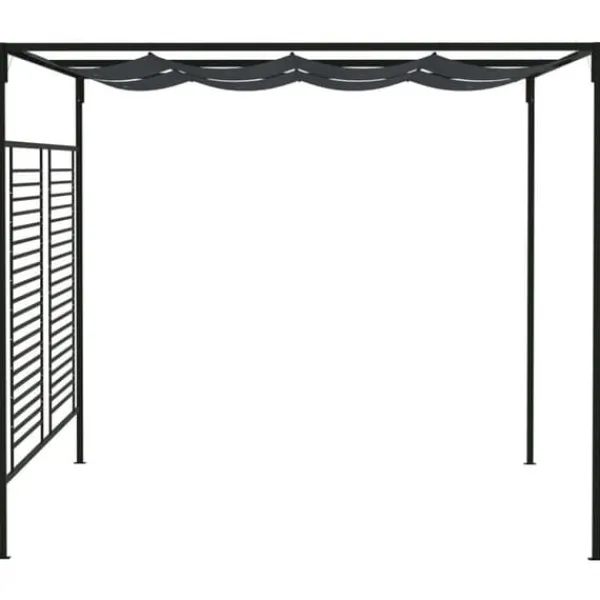 The Living Store Paviljong med infällbart tak 4x3x2,3 m gräddvit 180 g/m² - Partytält & paviljoner