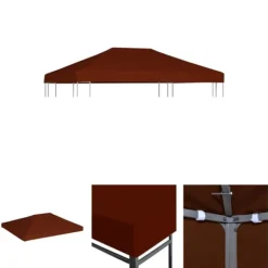 Sale The Living Store Paviljongtak 310 g/m² 3x4 m terrakotta - Tak till partytält & lusthus Tält & Lusthus