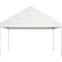 The Living Store Paviljong med tak vit 8,92x4,08x3,22 m polyeten - Partytält & paviljoner
