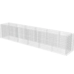 Discount The Living Store Planteringsgabion upphöjd galvaniserat stål 540x90x100 cm - Krukor & odlingslådor Krukor & Växtbehållare
