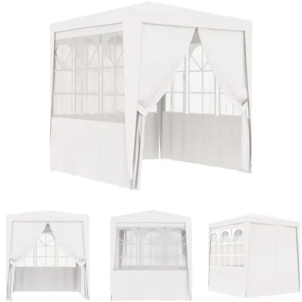 New The Living Store Professionellt partytält med väggar 2x2 m vit 90 g/m² - Partytält & paviljoner Tält & Lusthus