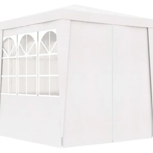 New The Living Store Professionellt partytält med väggar 2x2 m vit 90 g/m² - Partytält & paviljoner Tält & Lusthus
