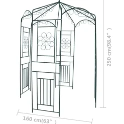 The Living Store Rosenbåge 250 cm mörkgrön - Bersåer, spaljéer & pergolor