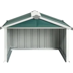 The Living Store Skjul för robotgräsklippare 92x97x63 cm galvaniserat stål grön - Förråd & Redskapsbodar Skjul, Garage & Carports