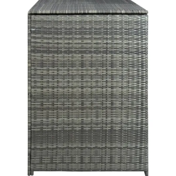 Outlet The Living Store Skjul för 2 soptunnor konstrotting antracit 148x77x111 cm - Förråd & Redskapsbodar Skjul, Garage & Carports