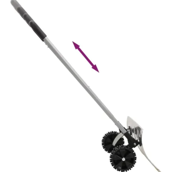 The Living Store Snöskyffel med utdragbart handtag silver 61 cm stålblad - Snöskyfflar