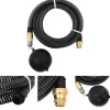 The Living Store Sugslang med kopplingar mässing svart 1,1" 3 m PVC - Vattenslangar