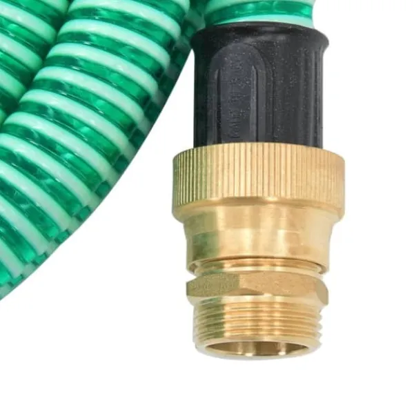 Hot The Living Store Sugslang med kopplingar mässing grön 1,1" 5 m PVC - Vattenslangar Bevattning