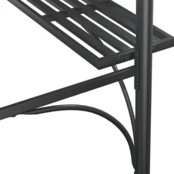 Best The Living Store Tak för grill med sidohyllor antracit 220x115x230 cm stål - Partytält & paviljoner Tält & Lusthus