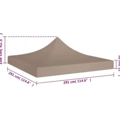 Sale The Living Store Tak till partytält 3x3 m taupe 270 g/m² - Tak till partytält & lusthus Tält & Lusthus