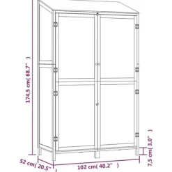 Clearance The Living Store Trädgårdsbod 102x52x174,5 cm massivt granträ - Förråd & Redskapsbodar Skjul, Garage & Carports