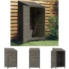Hot The Living Store Trädgårdsbod antracit 55x52x112 cm massivt granträ - Förråd & Redskapsbodar Skjul, Garage & Carports