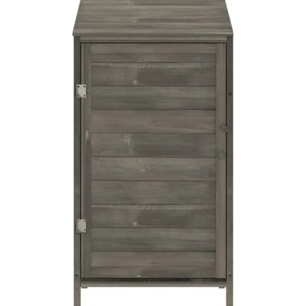 Hot The Living Store Trädgårdsbod antracit 55x52x112 cm massivt granträ - Förråd & Redskapsbodar Skjul, Garage & Carports