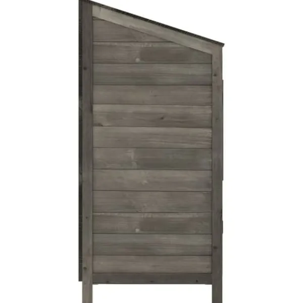 Hot The Living Store Trädgårdsbod antracit 55x52x112 cm massivt granträ - Förråd & Redskapsbodar Skjul, Garage & Carports