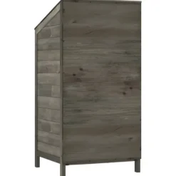 Hot The Living Store Trädgårdsbod antracit 55x52x112 cm massivt granträ - Förråd & Redskapsbodar Skjul, Garage & Carports