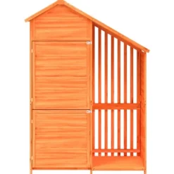The Living Store Trädgårdsbod brun 120x53,5x170 cm massiv furu - Förråd & Redskapsbodar