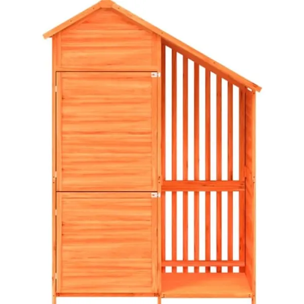 The Living Store Trädgårdsbod brun 120x53,5x170 cm massiv furu - Förråd & Redskapsbodar