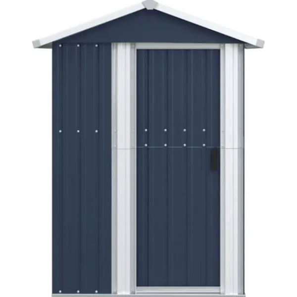 Outlet The Living Store Trädgårdsskjul antracit 126x97,5x177 cm galvaniserat stål - Förråd & Redskapsbodar Skjul, Garage & Carports