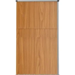 The Living Store Trädgårdsskjul brun 225x89x161 cm galvaniserat stål - Förråd & Redskapsbodar
