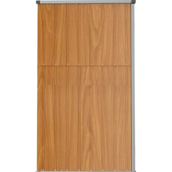 The Living Store Trädgårdsskjul brun 225x89x161 cm galvaniserat stål - Förråd & Redskapsbodar