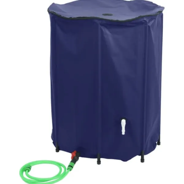 New The Living Store Vattentank med kran vikbar 1350 L PVC - Bevattning Regntunnor