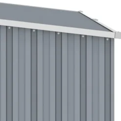 New The Living Store Vedskjul grå 245x98x159 cm galvaniserat stål - Förråd & Redskapsbodar Skjul, Garage & Carports